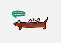 M&L 刺繍パッチ  Dachshund and Sparrow
