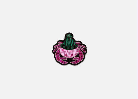 M&L 刺繍ブローチ  Crab Cap
